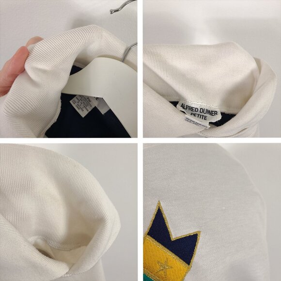 Vintage Alfred Dunner Collared Sweatshirt - Picture 4 of 9